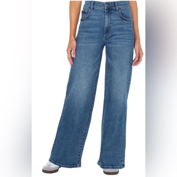 Well Worn Denim - Well Worn Wide Leg Women Dark Blue Relaxed Jeans